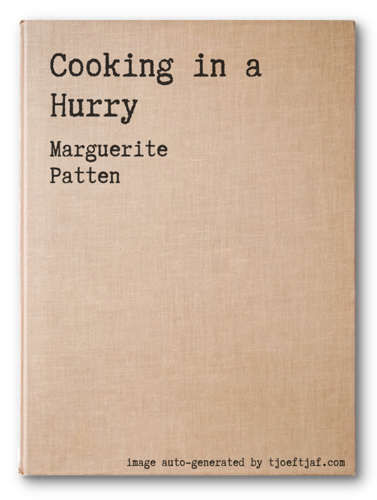 Cooking in a Hurry