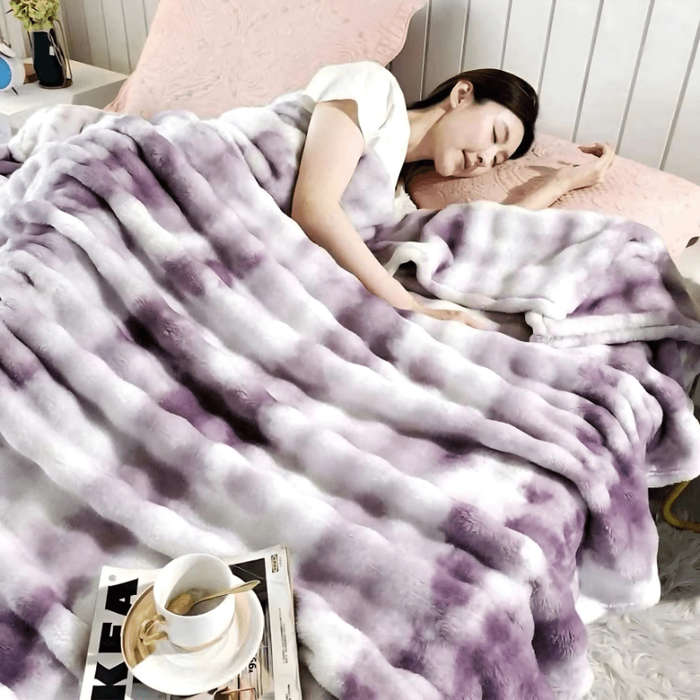Grey- Ultra-Soft Tie-Dye Throw Blanket