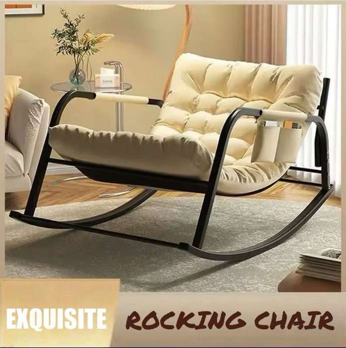 Grey-LuxeRock Tufted Rocking Chair Copy