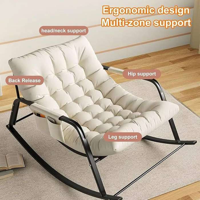 Grey-LuxeRock Tufted Rocking Chair Copy