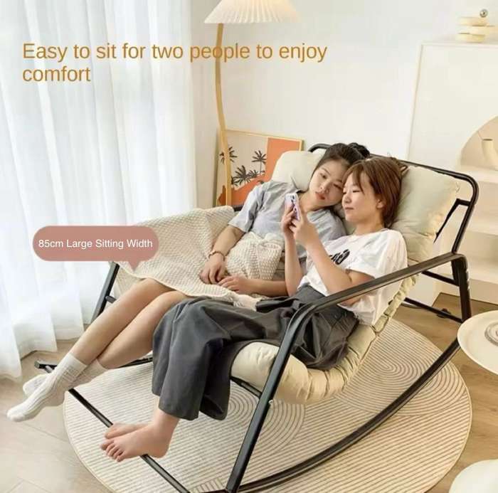 Grey-LuxeRock Tufted Rocking Chair Copy