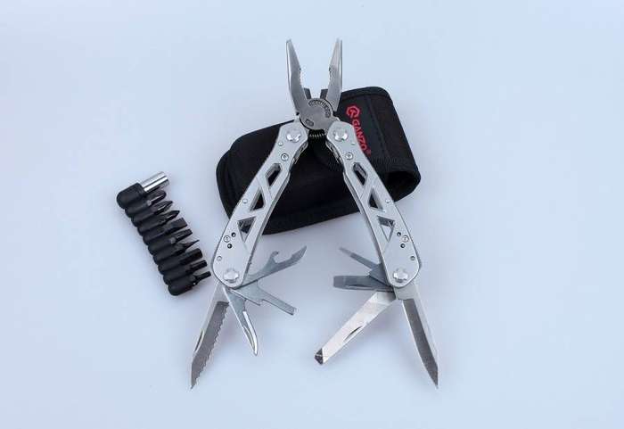 Ganzo G112 3CR13 MultiTool 11-in-1 Full-Size EDC Tool with Nylon Pouch