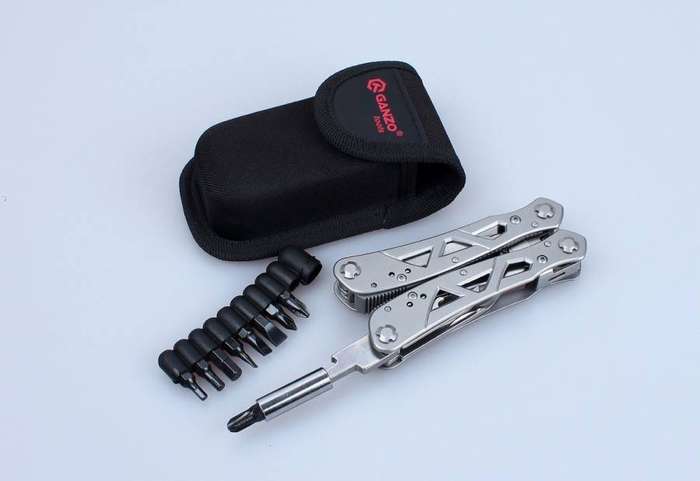 Ganzo G112 3CR13 MultiTool 11-in-1 Full-Size EDC Tool with Nylon Pouch