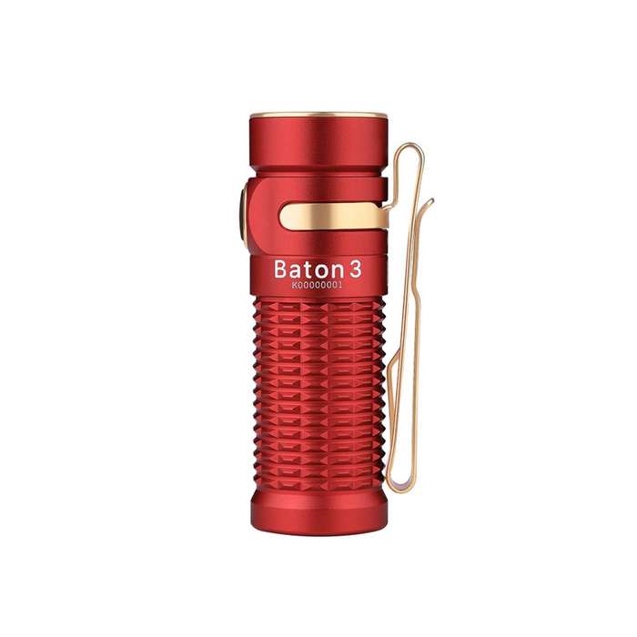 Olight Baton 3 Premium 1200LM 166m Rechargeable Red Flashlight