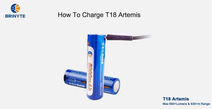 Brinyte T18 Artemis 650lm, 630m Rechargeable with 6 pills