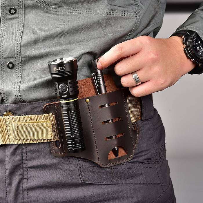 WUBEN HG6BR AS1 Leather Sheath for EDC Tools Multitool Holder