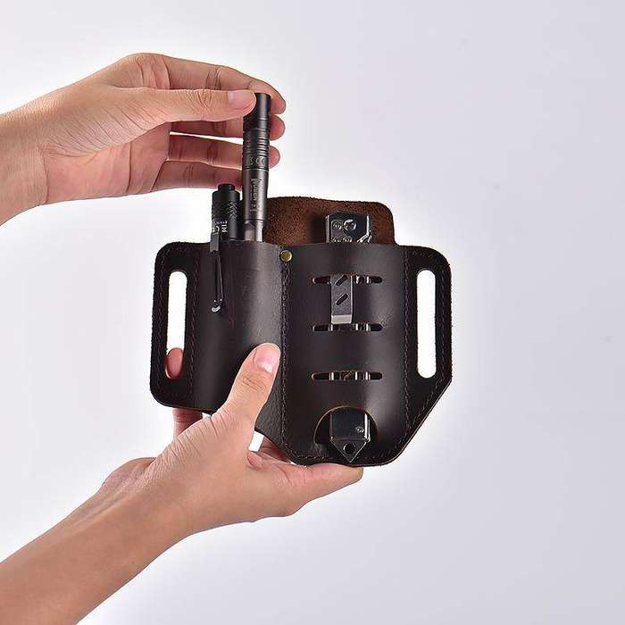 WUBEN HG6BR AS1 Leather Sheath for EDC Tools Multitool Holder