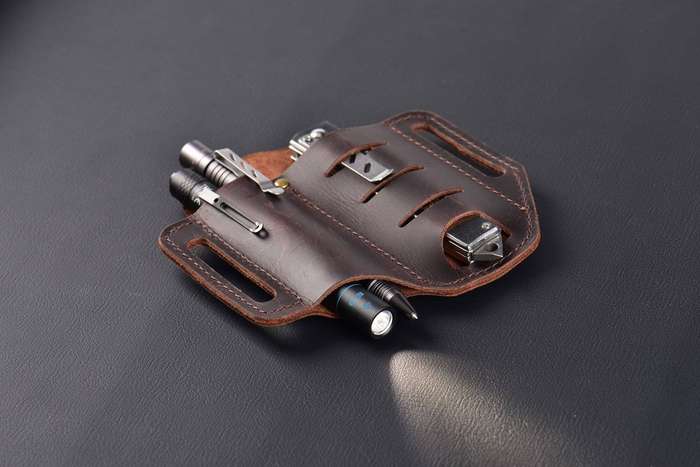 WUBEN HG6BR AS1 Leather Sheath for EDC Tools Multitool Holder