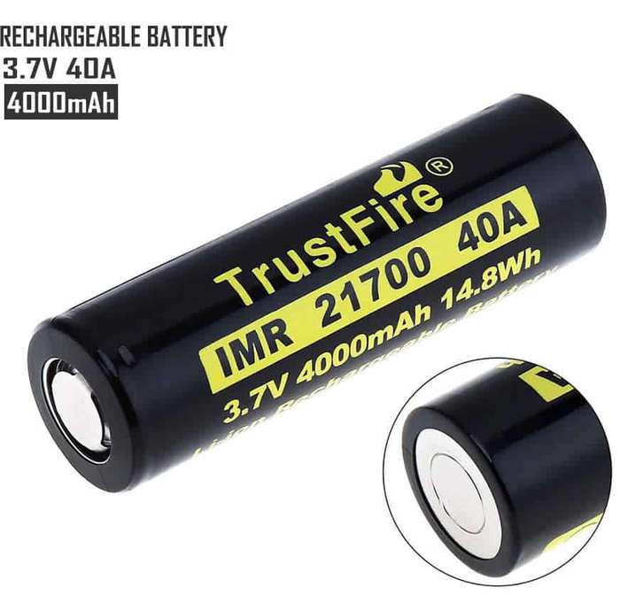 TrustFire 21700 4000mAh 40A Unprotected Flat Top