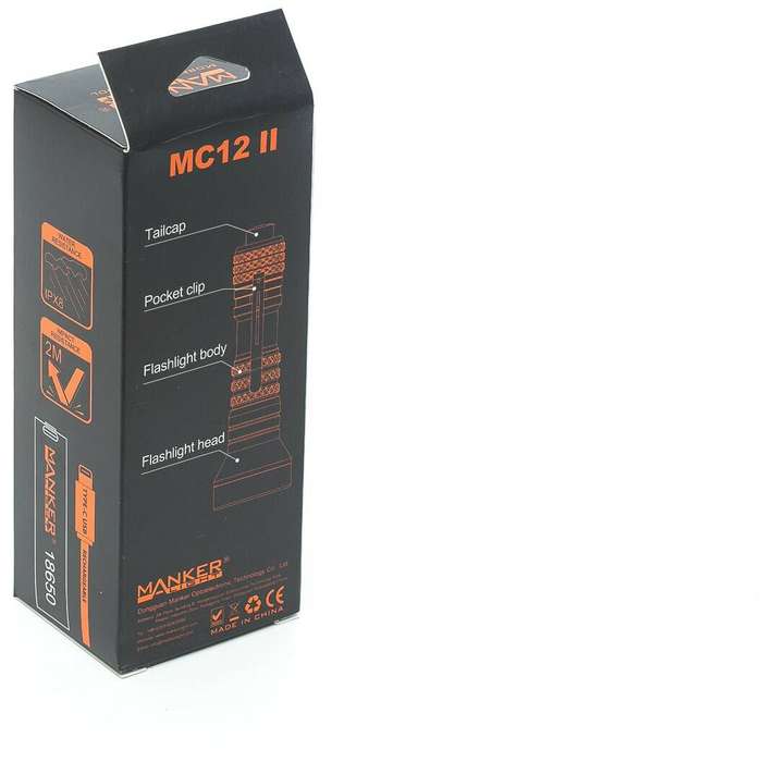 Manker MC12 II (red, Green or white beam)