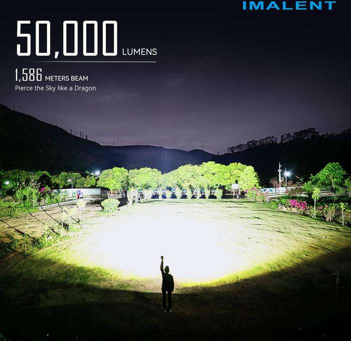 Imalent MR90 50000 Lumen 1586m Throw Rechargeable LED Searchlight