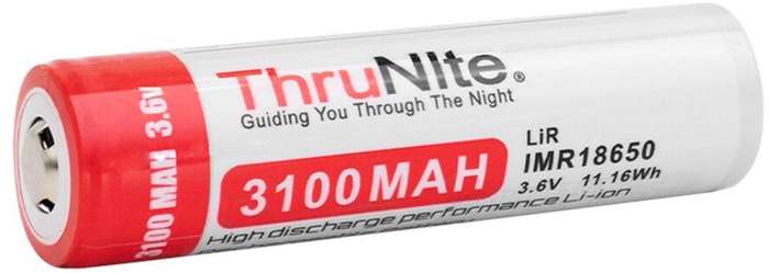 Thrunite 18650 3100mAh IMR Battery 3.7V High-Drain Protected Button Top