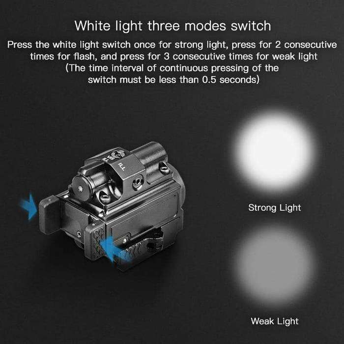 Velvo Prone 800 Lumen 90m Pistol Light with Laser