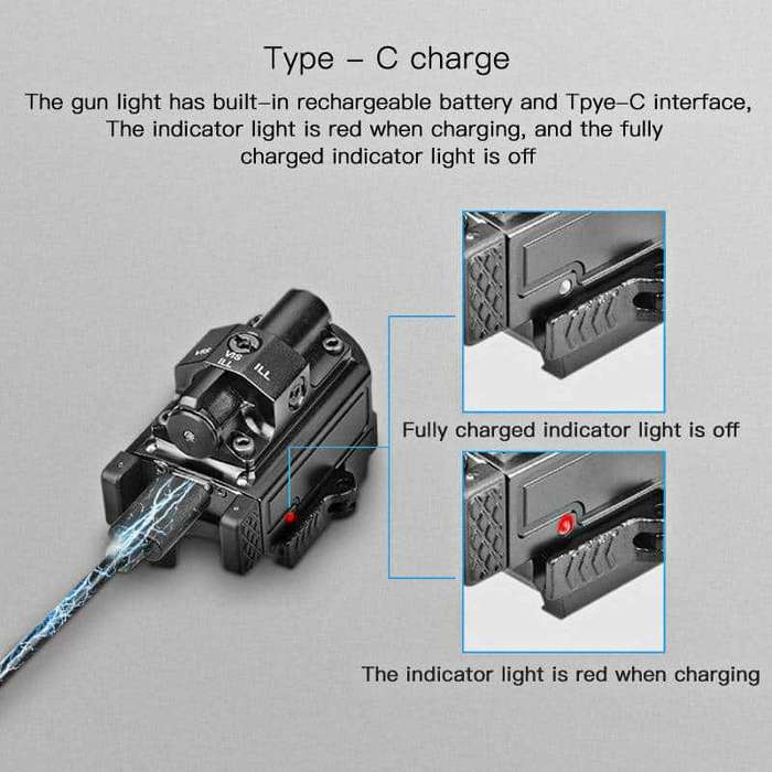 Velvo Prone 800 Lumen 90m Pistol Light with Laser