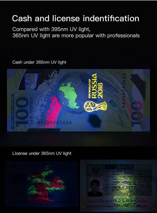 WUBEN P26 2-in-1 UV White Flashlight 500 Lumen 150m