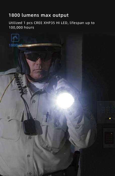 WUBEN H8 1800 Lumen 1000m Hunting Set with Pressure Switch