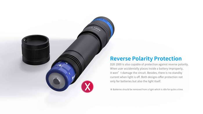 XTAR D20 1000 lumen Dive Light