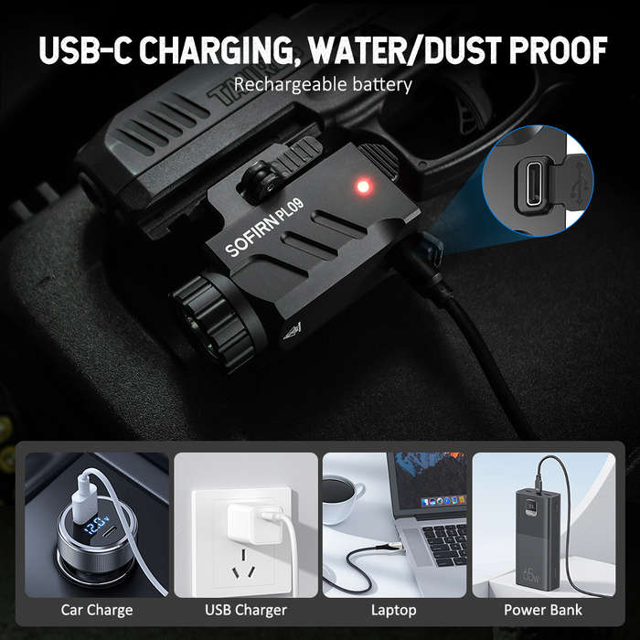 Sofirn PL09 1600 Lumen 212m Throw Rechargeable Pistol Light with Built-in Battery