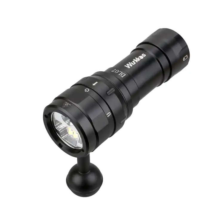 Wurkkos DL07 4180 Lumen +1000mW UV 77m Throw Rechargeable Diving Flashlight with 26650