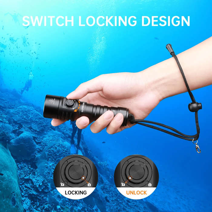 Sofirn SD06 3200 Lumen 472m Throw Rechargeable Diving Flashlight with 21700 Battery