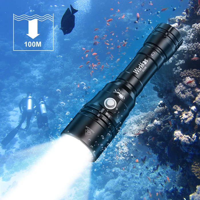 Wurkkos DL20R 3200 Lumen 249m Throw Rechargeable Diving Flashlight with 18650 Battery