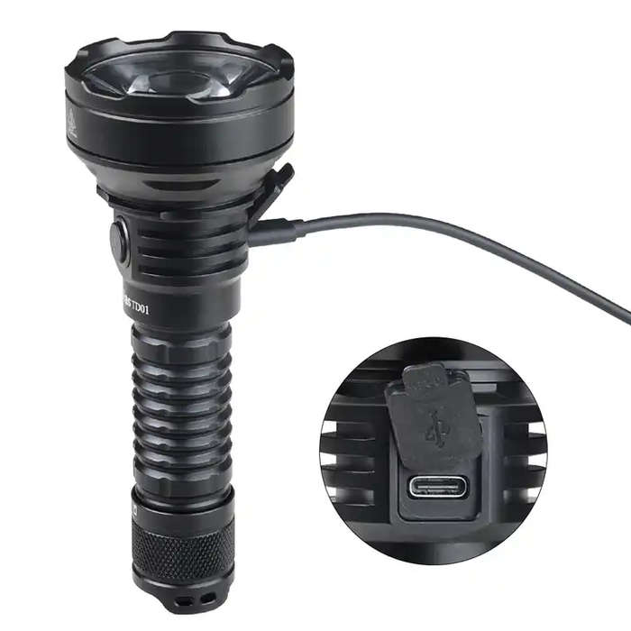Wurkkos TD01 2200 Lumen 1039m Throw Rechargeable Tactical Flashlight with 21700 Battery