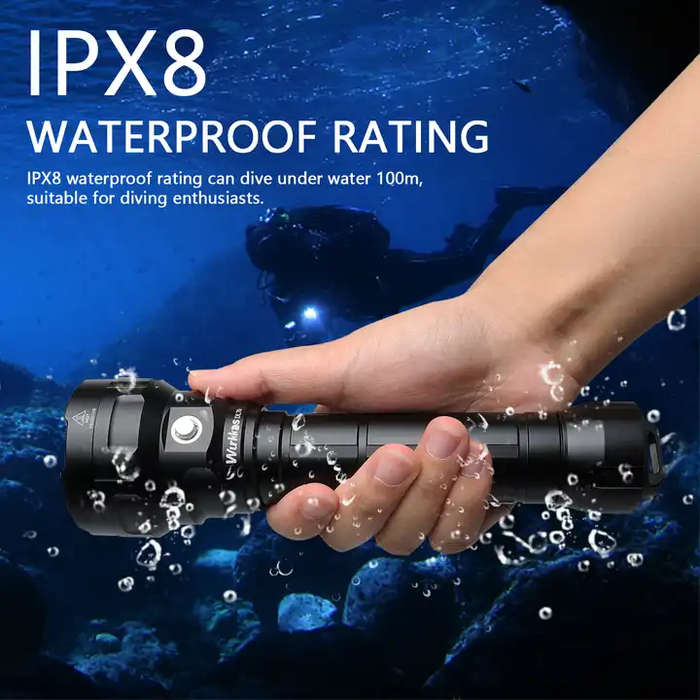 Wurkkos DL70 13000 Lumen 505m Throw Rechargeable Diving Flashlight with 2x 26650