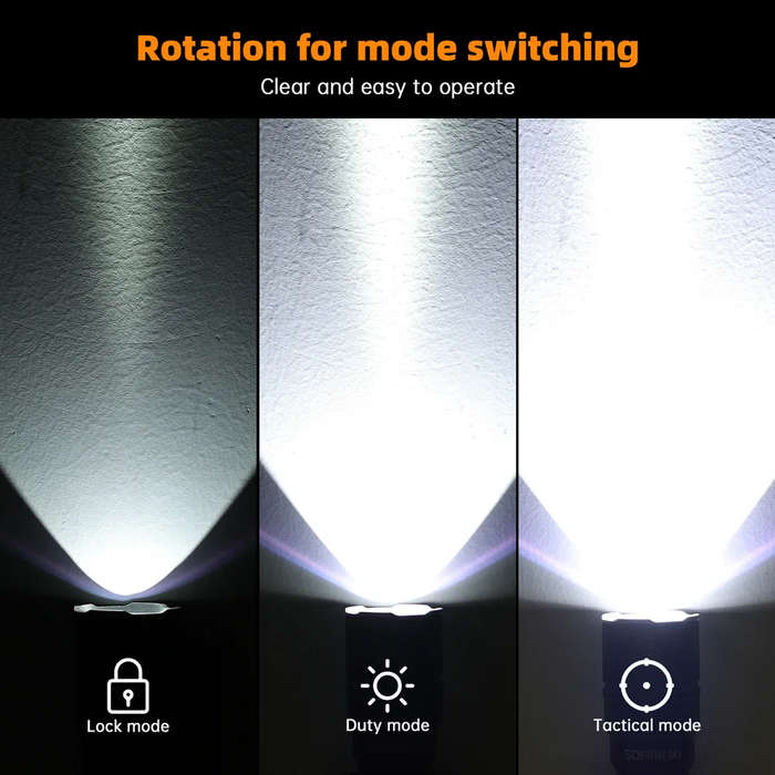 Sofirn SK1 1300 Lumen 479m Throw Rechargeable Tactical Flashlight with 18650 Battery