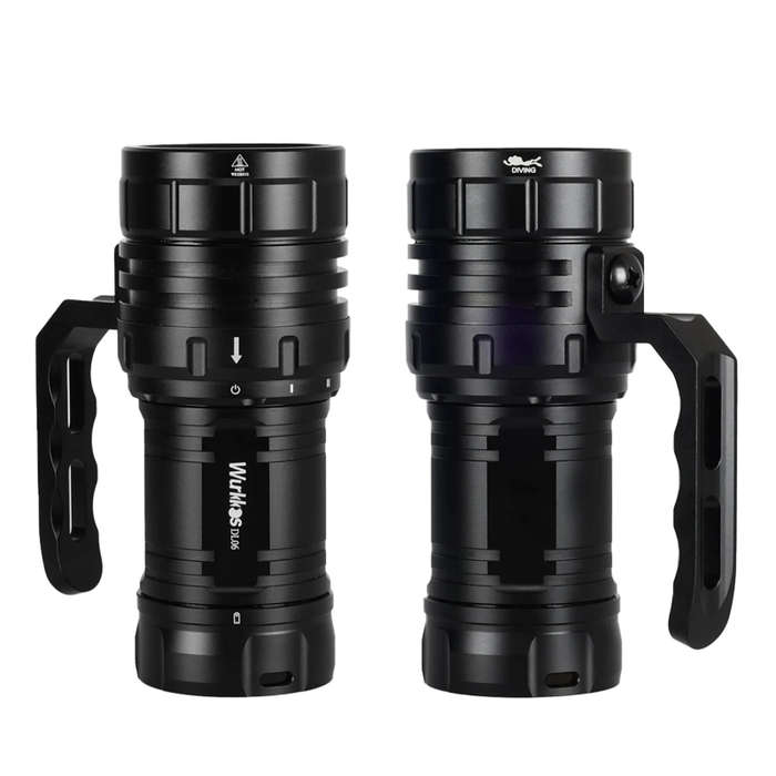 Wurkkos DL06 15000 Lumen 555m Throw Rechargeable Diving Flashlight with 3x 21700 Batteries