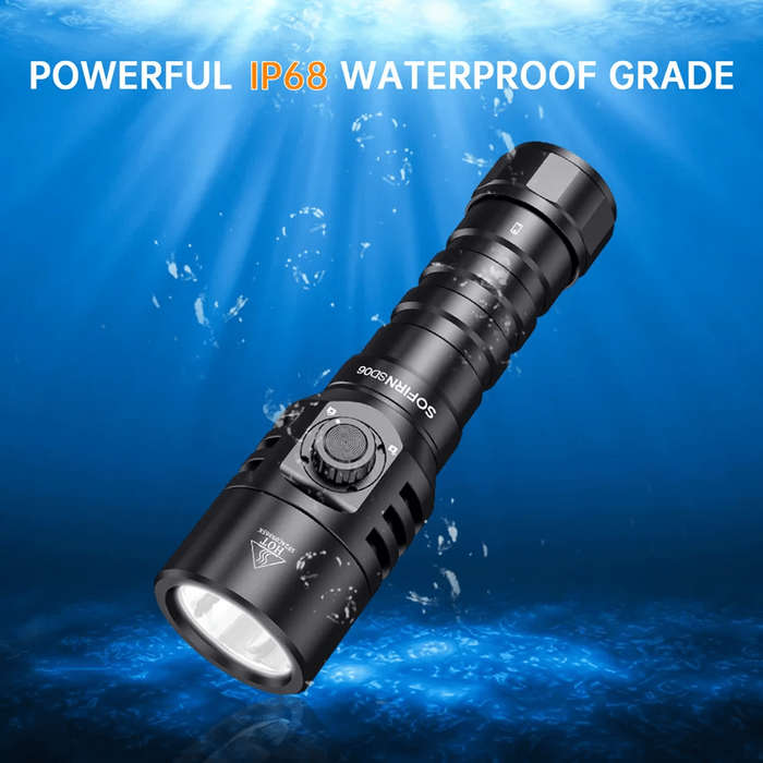 Sofirn SD06 3200 Lumen 472m Throw Rechargeable Diving Flashlight with 21700 Battery
