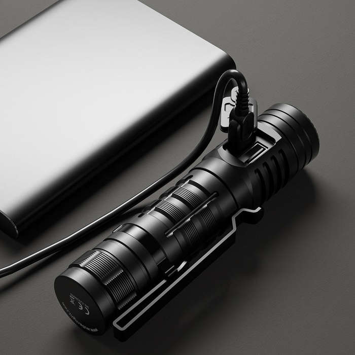 Wuben C2 2000 Lumen 358m Throw Rechargeable LED Flashlight with 21700 Battery