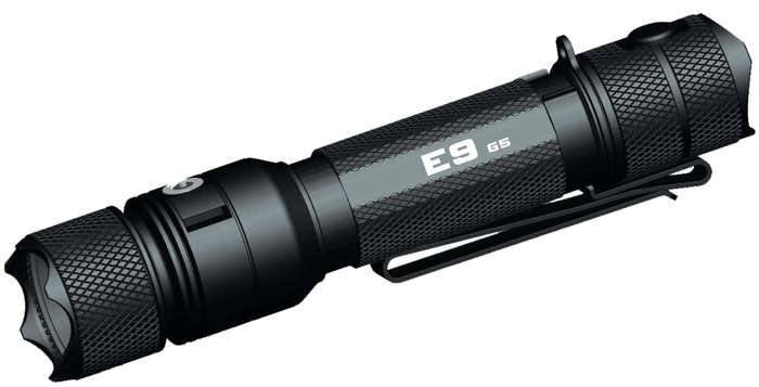 Powertac E9 Gen 5 3000 Lumen 388m Throw Rechargeable LED Tactical EDC Flashlight