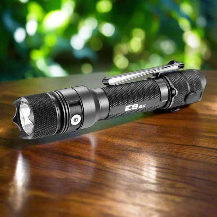 Powertac E9 Gen 5 3000 Lumen 388m Throw Rechargeable LED Tactical EDC Flashlight