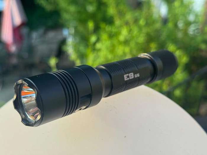 Powertac E9 Gen 5 3000 Lumen 388m Throw Rechargeable LED Tactical EDC Flashlight
