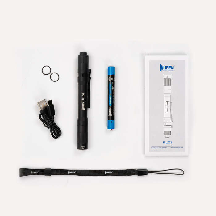 Wuben PL01 650 Lumen 85m Throw Rechargeable LED Penlight with 10880 Battery