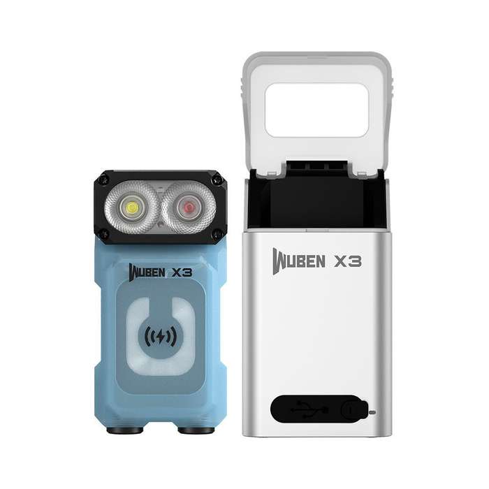 Wuben X3 Pro 1200 Lumen 102m Throw Rechargeable LED EDC Flashlight with Charging Box