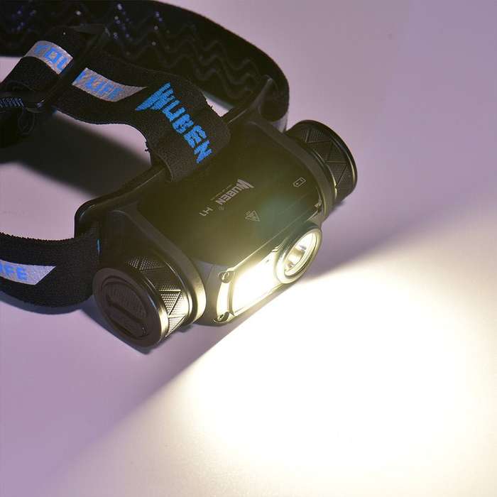 Wuben H1 1200 Lumen 179m Throw Rechargeable LED Headlamp with 18650 Battery