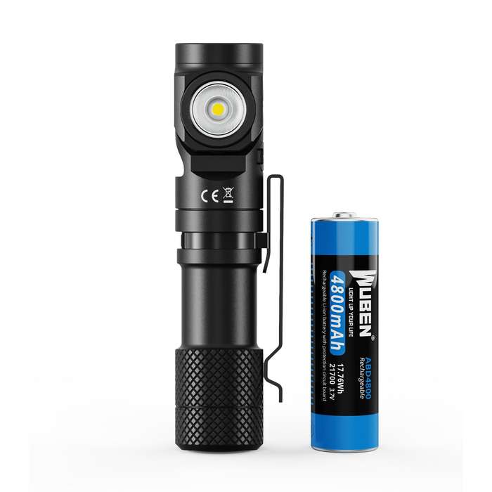 Wuben L1 Osram P9 2000 Lumen 350m Throw Rechargeable LED Dual Light Flashlight