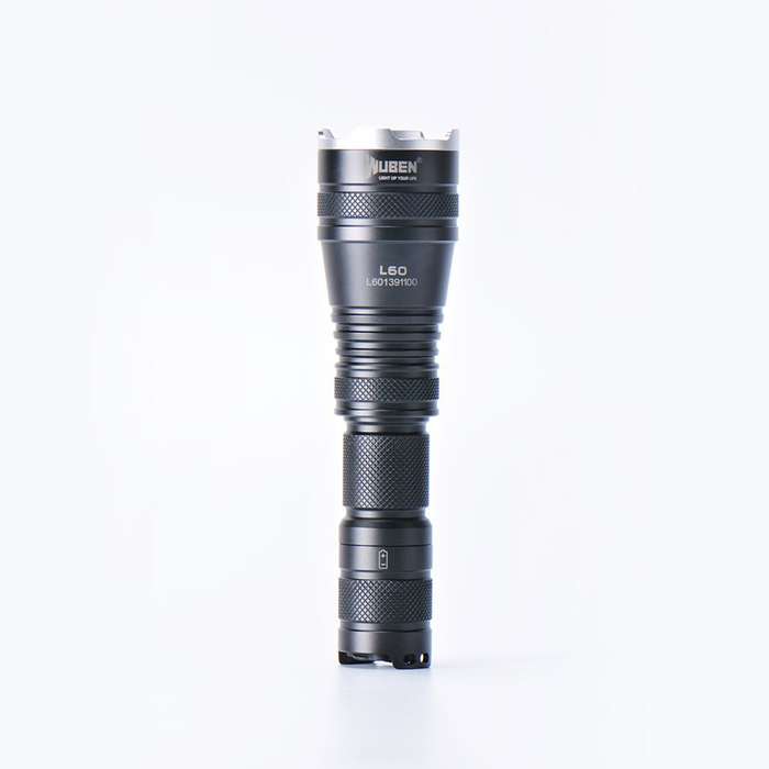 Wuben L60 1200 Lumen 320m Throw Zoomable Rechargeable LED Flashlight with 18650 Battery