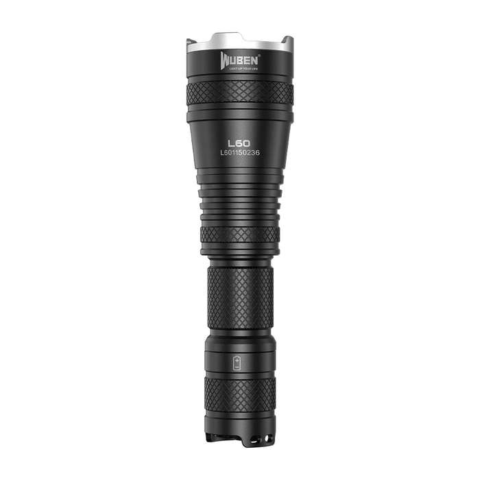 Wuben L60 1200 Lumen 320m Throw Zoomable Rechargeable LED Flashlight with 18650 Battery