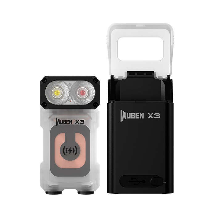 Wuben X3 Pro 1200 Lumen 102m Throw Rechargeable LED EDC Flashlight with Charging Box