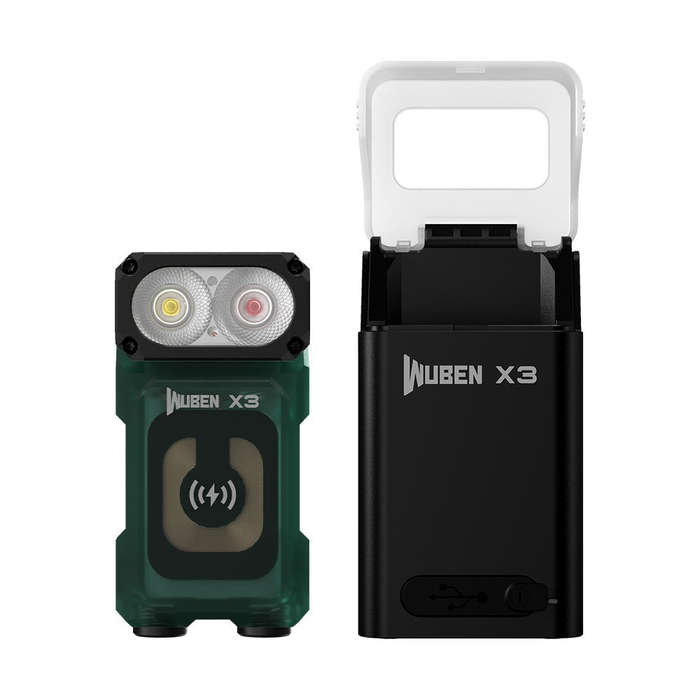 Wuben X3 Pro 1200 Lumen 102m Throw Rechargeable LED EDC Flashlight with Charging Box