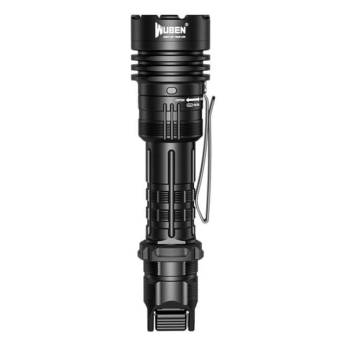 Wuben T1 2000 Lumen 498m Throw Rechargeable LED Tactical Flashlight with 18650 Battery