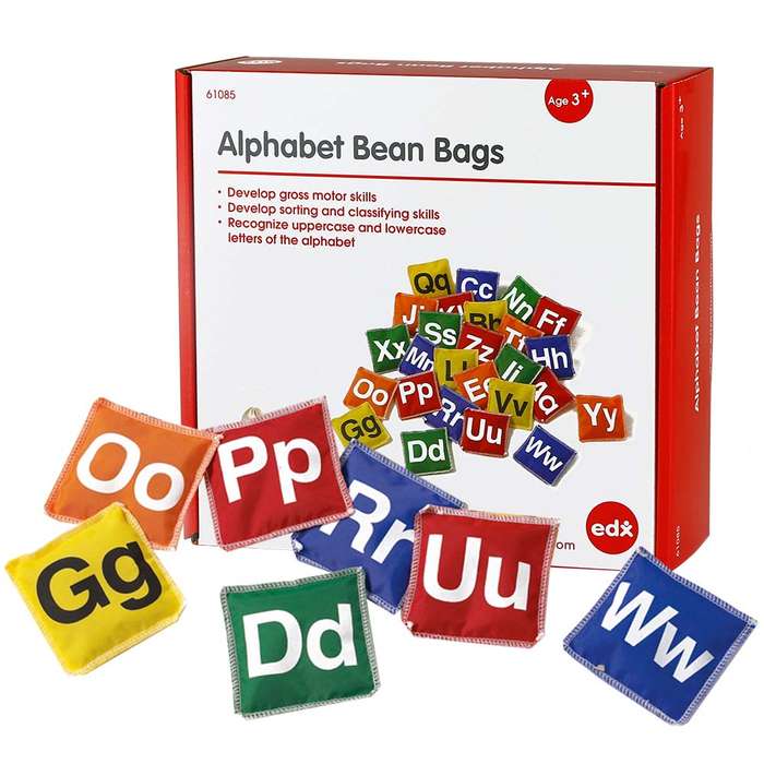 EDX Education - Bean Bags Alphabet 26pc Cotton Bag- Packaging Damaged