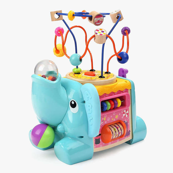 TopBright - 5-in-1 - Elephant Activity Cube - 25 x 18 x 29 cm- Packaging Damaged