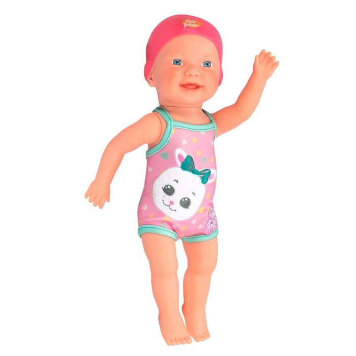 Takmay Dolls - Baby Girl Doll for Swimming - Water Safe with Costume Set - 34cm