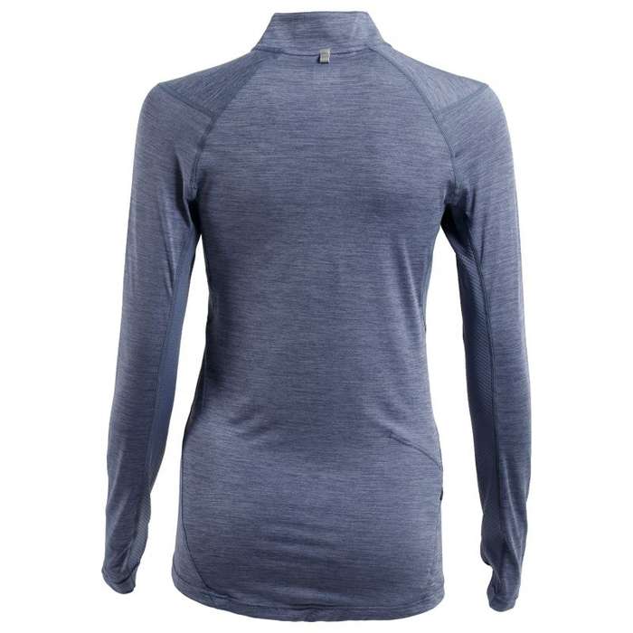 First Ascent Ladies Kinetic 1/4 Zip Top Blue Head Lizzard