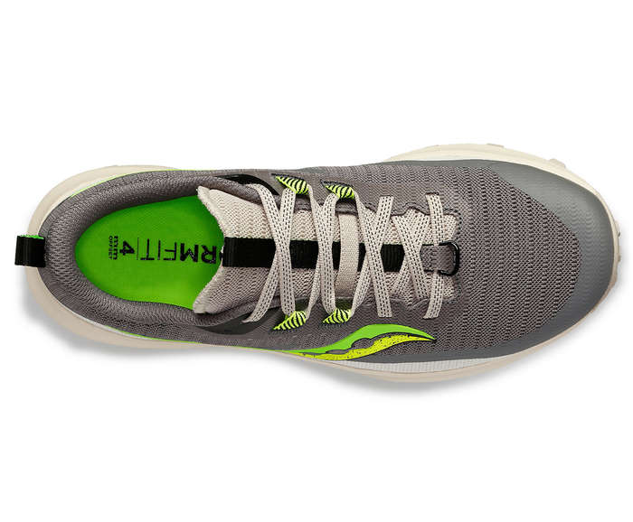 Saucony Peregrine 13 Trail Running Shoes Mens (Gravel/Slime Gris Clair)