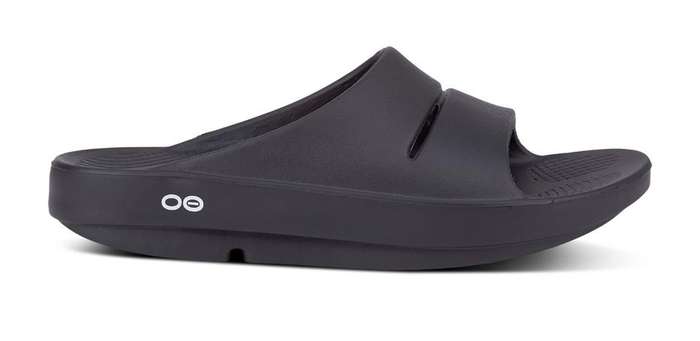 Oofos Slide Sandal Black Unisex