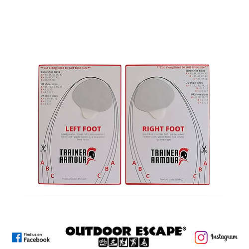 Trainer Armour Big Toe Hole Preventer White - 1 Pair